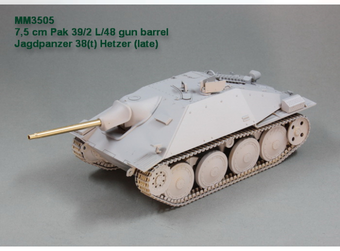 7,5 см ствол Pak 39/2 L/48. Jagdpanzer 38(t) Hetzer (late). Academy