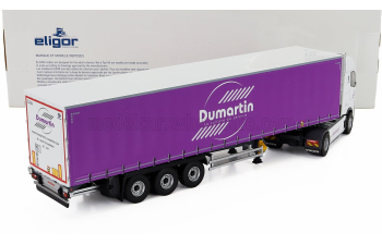 VOLVO Fh 500 Truck Telonato Dumartin Transports (2024), White Purple
