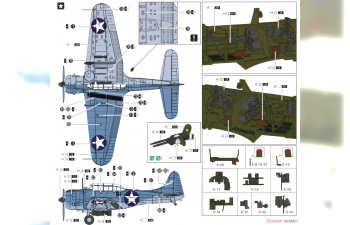 Сборная модель SBD-3 Dauntless