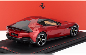 FERRARI 12cilindri V12 830cv Panoramic Roof (2024) - Con Vetrina - With Showcase, Rosso Fuoco - Red Met Black