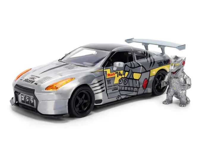 NISSAN GT-R (R35) Ben Sopra "Mechagodzilla" (2009), silver-grey / with decor