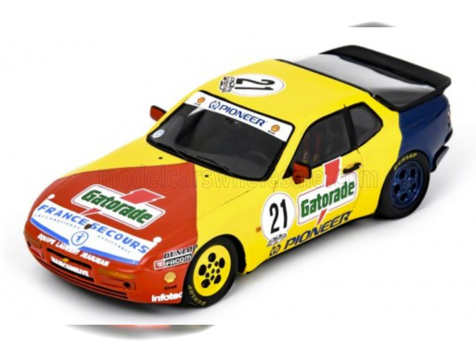 PORSCHE 944 Cup №21 France Champion Season (1990) Michel Maisonneuve, Yellow Red Black