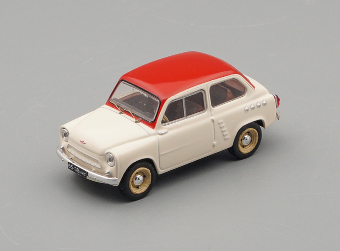 МОСКВИЧ 444 (1957-1959), Автолегенды СССР 235, белый / бордовый