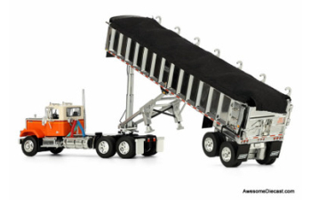 Chevrolet Bison Day Cab w/East End Dump Trailer, Orange/White