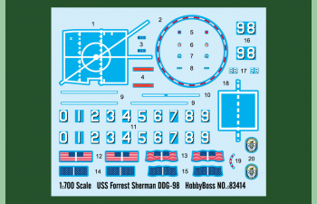 Сборная модель Корабль USS Forrest Sherman DDG-98