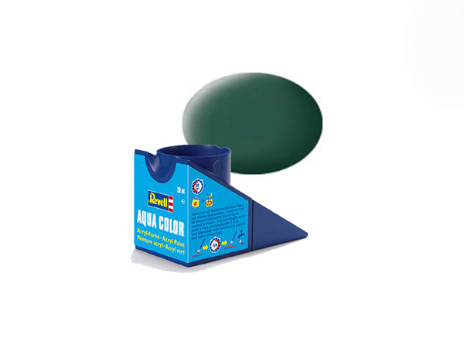 Краска акриловая водорастворимая - Темно-зеленый, матовая, 18 мл