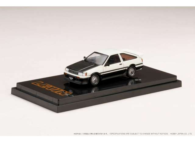 Toyota Corolla Levin AE86 3 Door customised version with carbon bonnet, white / black