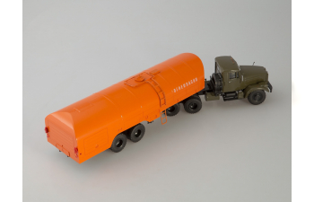 КрАЗ-258Б1 с полуприцепом ТЗ-22 (Топливозаправщик), хаки-оранжевый