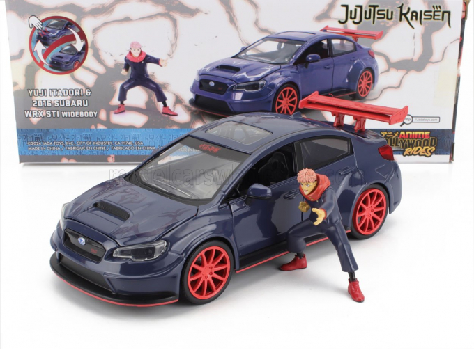 SUBARU Wrx Sti Whitebody With Jujutsu Kaisen Yuji Itadori Figure (2016), Grey