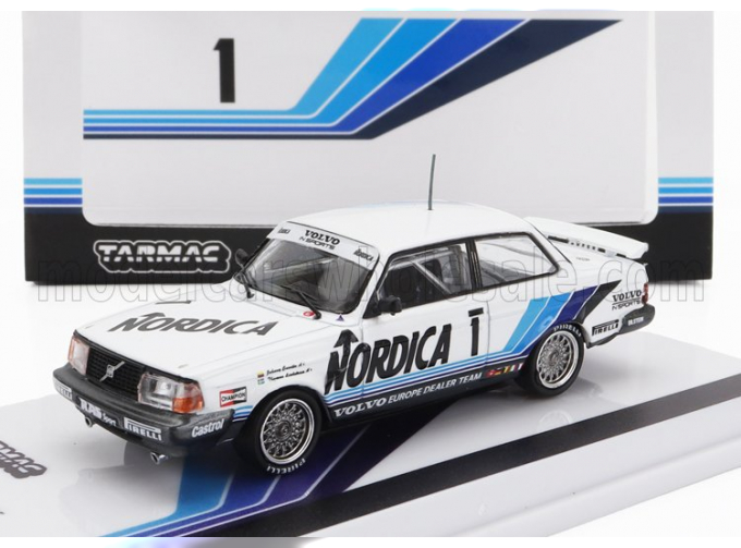 VOLVO 240 Turbo Team Nordica Ras Sport №1 Winner Zolder Etcc (1986) J.Cecotto - T.Lindstrom, White Light Blue