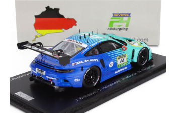 PORSCHE 911 992 Gt3 R Team Falken Motorsports №44 24h Nurburgring (2024) J.Eriksson - T.Heinemann - N.Menzel - M.Ragginger, Light Blue Aquamarine