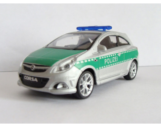 OPEL Corsa OPC Polizei, silver / green