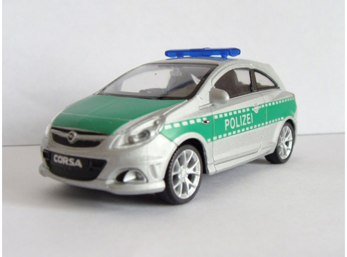 OPEL Corsa OPC Polizei, silver / green