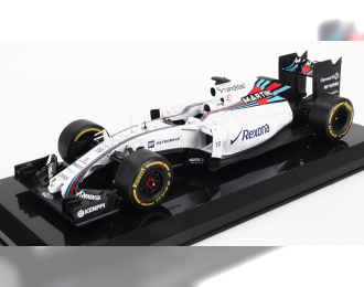 WILLIAMS F1 Fw37 Team Martini Racing №19 Season (2015) Felipe Massa - Con Vetrina - With Showcase, White Blue Red