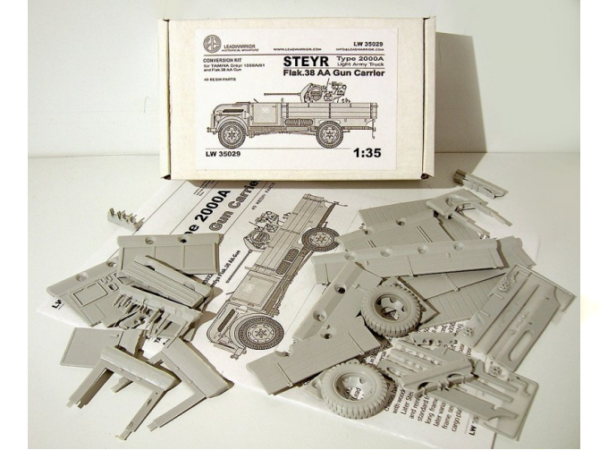 Сборная модель STEYR 2000A 2см. Flak.38 AA Gun Carrier