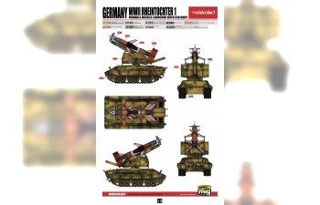 Сборная модель Germany Rheintochter 1 movable Missile launcher with E50 body