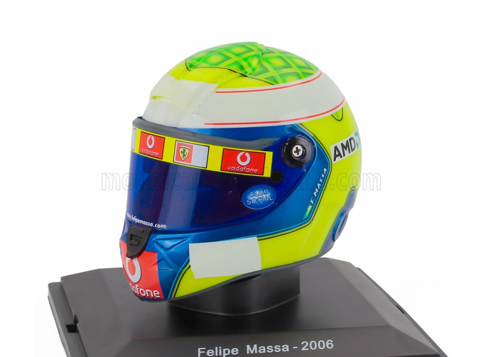 HELMET F1 Casco Helmet Felipe Massa Team Scuderia Ferrari 248 Season (2006), Yellow Blue White