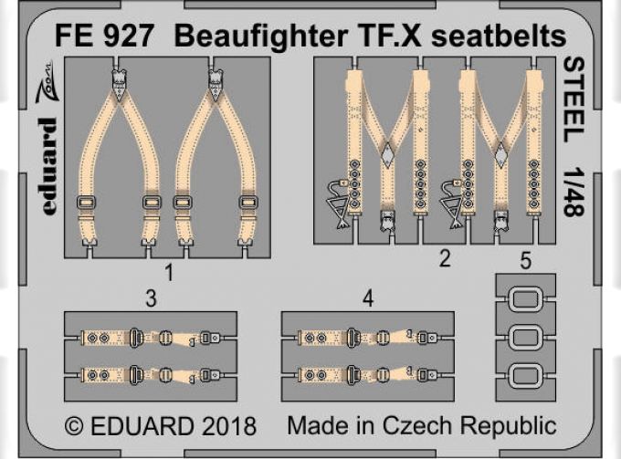 Фототравление для модели Beaufighter TF. X seatbelts STEEL