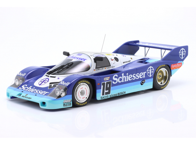 PORSCHE 956b 2.6l Turbo Team Brun Motorsport №19 1000km Spa (1985) Stefan Bellof - Thierry Boutsen, 2 Tone Blue White