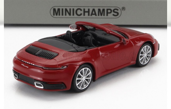 PORSCHE 911 992 Carrera 4s Cabriolet Open (2019), red