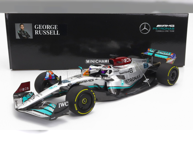 MERCEDES GP F1 W13e Team Mercedes-amg Petronas F1 №63 Miami Gp (2022) George Russel, Silver Green