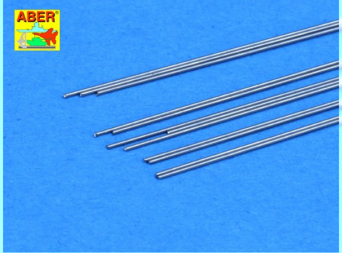 Steel round rods fi 0,4mm length 250mm x12 pcs.