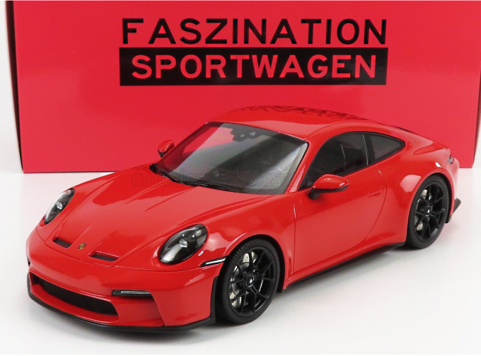 PORSCHE 911 992 Gt3 Touring Coupe 2022 - Black Rims, Guards Red