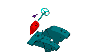 Сборная модель Трактор ЮМЗ-6Л фото версия с задней стенкой для экскаватора