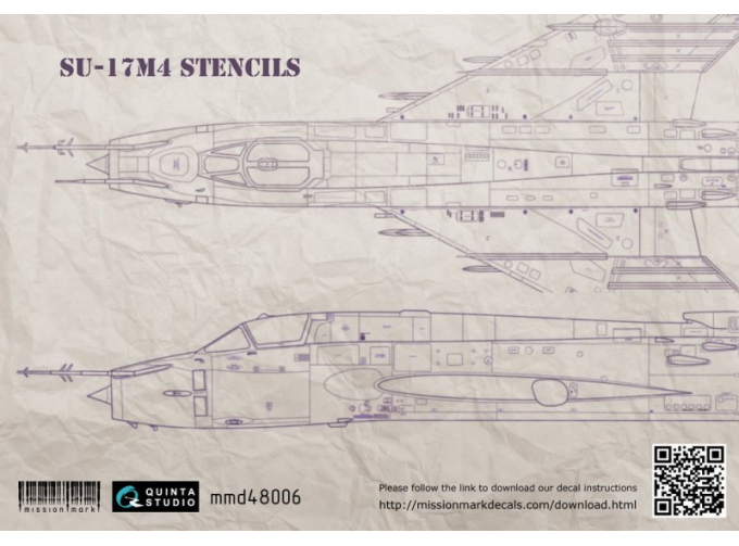 Декаль Су-17М4 (технические надписи)