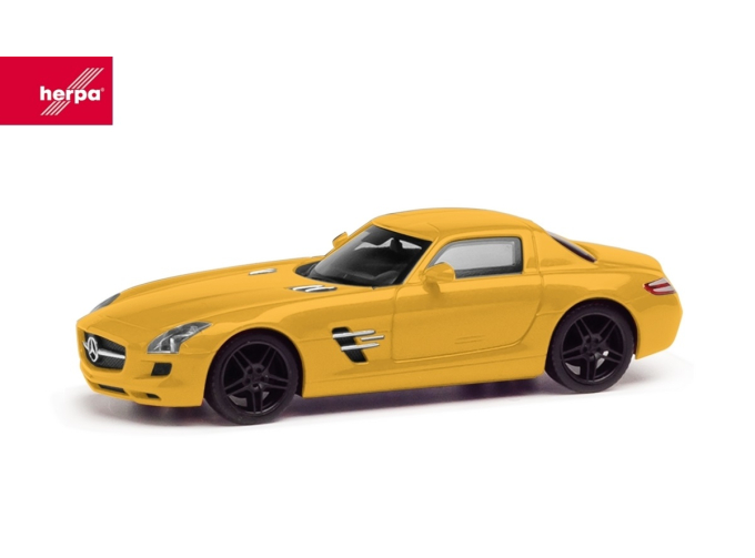 MERCEDES-BENZ SLS AMG (black rims), yellow metallic