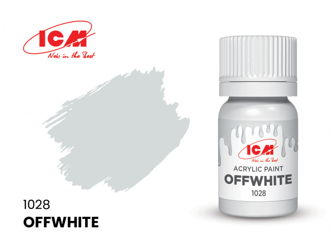 Краска акриловая 12 мл, Грязно-белый (Offwhite)