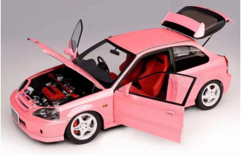 HONDA Civic Type-r (ek9) (1997) With Yokohama Tires And Engine, Sweet Pink