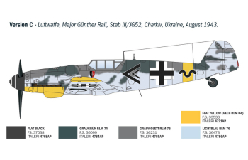 Сборная модель MASSERSCHMITT Bf 109 G-6 Military Airplane 1936