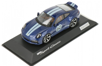PORSCHE 992 Sport Classic (Gentian blue metallic, black/cognac)