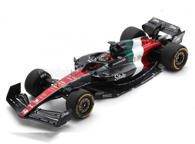 ALFA ROMEO F1 C43 Team Stake №77 Monza Italy Gp (2023) Valtteri Bottas, Black Red White Green