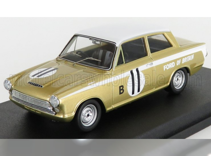 FORD Cortina Gt №11 2nd 12h Marlboro (1963) H.Taylor - J.Blumer, Gold Met White