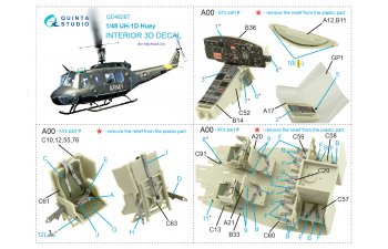 3D Декаль интерьера UH-1D (KittyHawk)