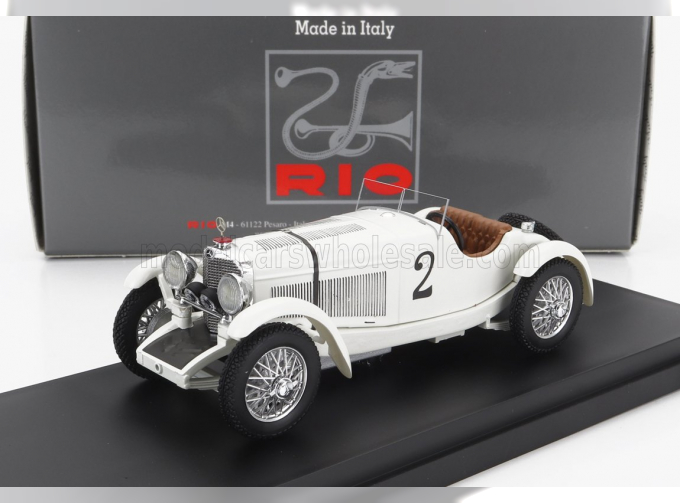 MERCEDES BENZ Ssk 7.1l S6 Supercharged Spider N2 Winner 24h Spa (1931) D.Djordjadze - G.Zehender, White