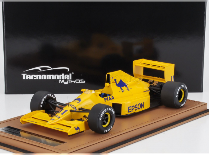 LOTUS F1 101 Team Camel Honda №11 British Gp (1989) Nelson Piquet - Con Vetrina - With Showcase, Yellow