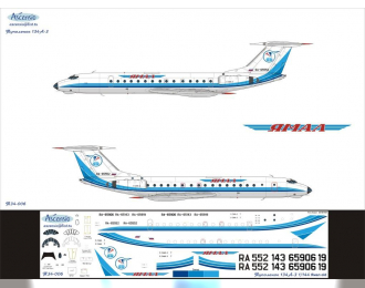 Декаль на самолет тушка-134А-3 (Ямл Old)