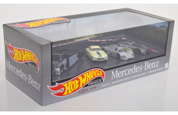 MERCEDES-BENZ Racing Car Set 300 SL Sauber C9 AMG GT3 and Carry On Truck