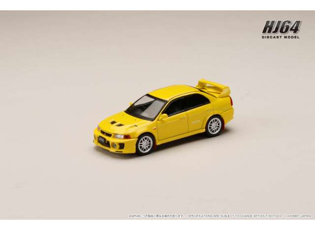 MITSUBISHI Lancer GSR Evolution 5 (CP9A) with Mud flap, dandelion yellow 1998