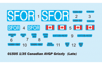 Сборная модель Канадский БТР AVGP Grizzly (поздний)