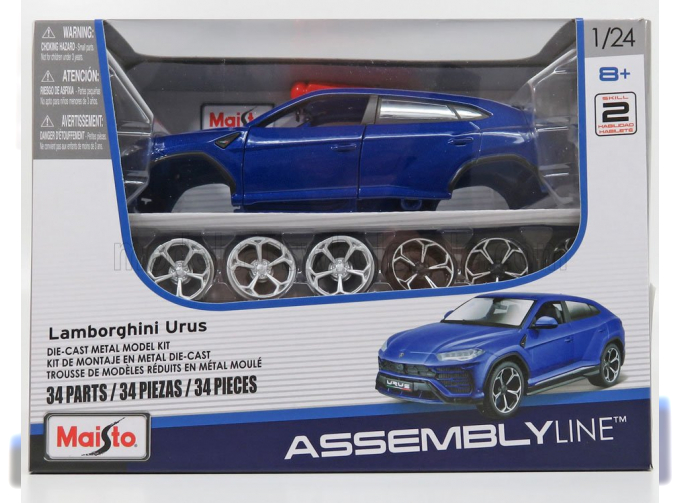 Сборная модель LAMBORGHINI Urus (2018), Blue Met