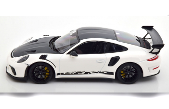 PORSCHE 911 (991 II) GT3 RS Weissach Package (2019), white/carbon-grau