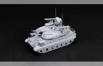 Сборная модель Советская четырехствольная зенитная установка ZSU-23-4 M2/M4