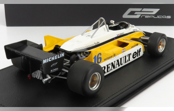 RENAULT F1 Re 30b V6 Turbo №16 Season (1982) R.Arnoux - Con Vetrina - With Showcase, Yellow White