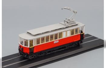 Трамвай Stubaitalbahn TW 1 (Grazer Waggonfabrik/AEG) 1904, beige / red