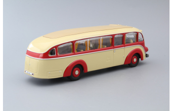 MERCEDES-BENZ LO3500 bus, elfenbein / rot