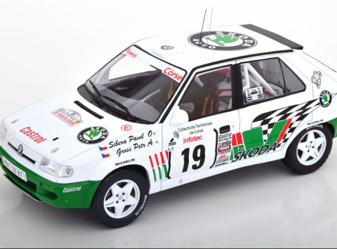 SKODA Felicia №19 Rally Tour De Corse (1995) P.Sibera - P.Gross, White Green